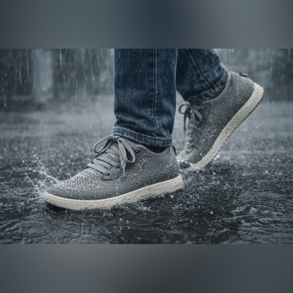 Vessi Women's Gray Knit Waterproof Sneakers